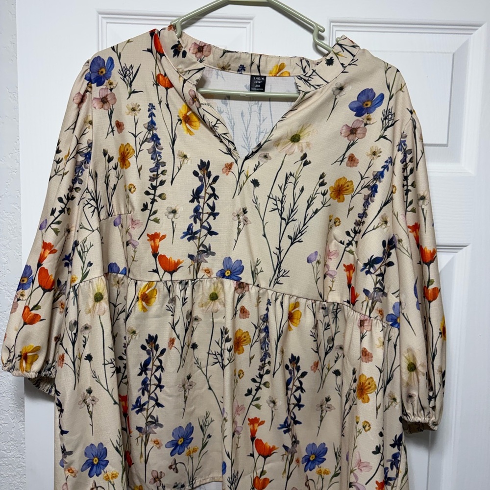 SHEIN Curve Floral Print Dress